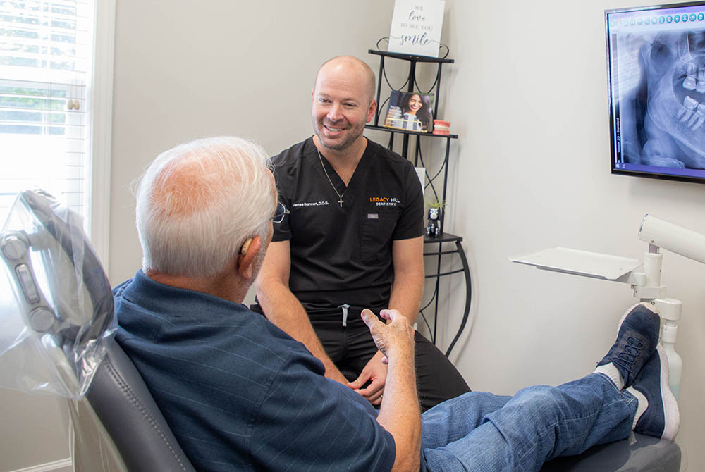 Smyrna, TN dentist Dr. James Brannen with patient